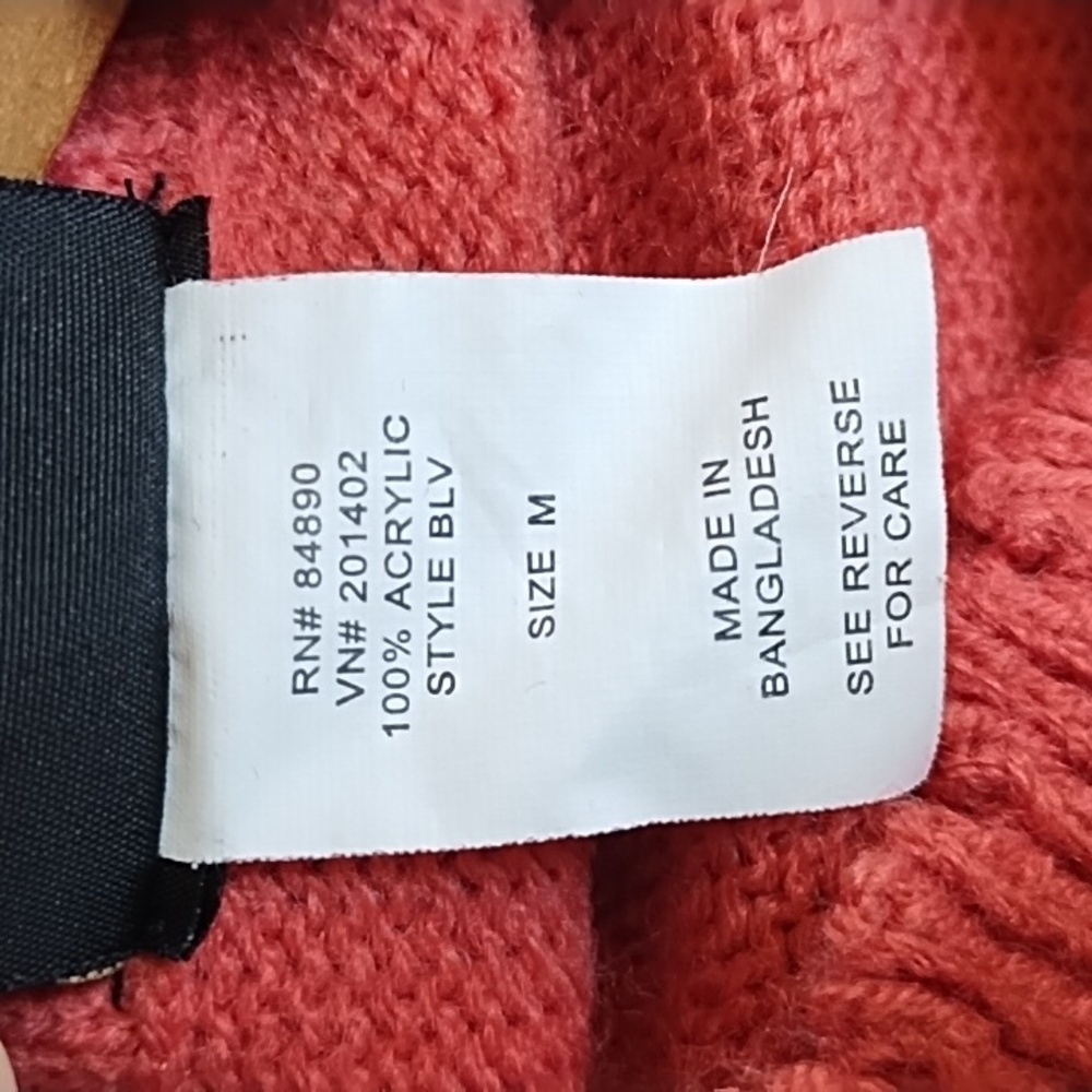 Vintage 90's Grandma Embroidered Cottagecore Turtle Neck Sweater Size M - Picture 9 of 10